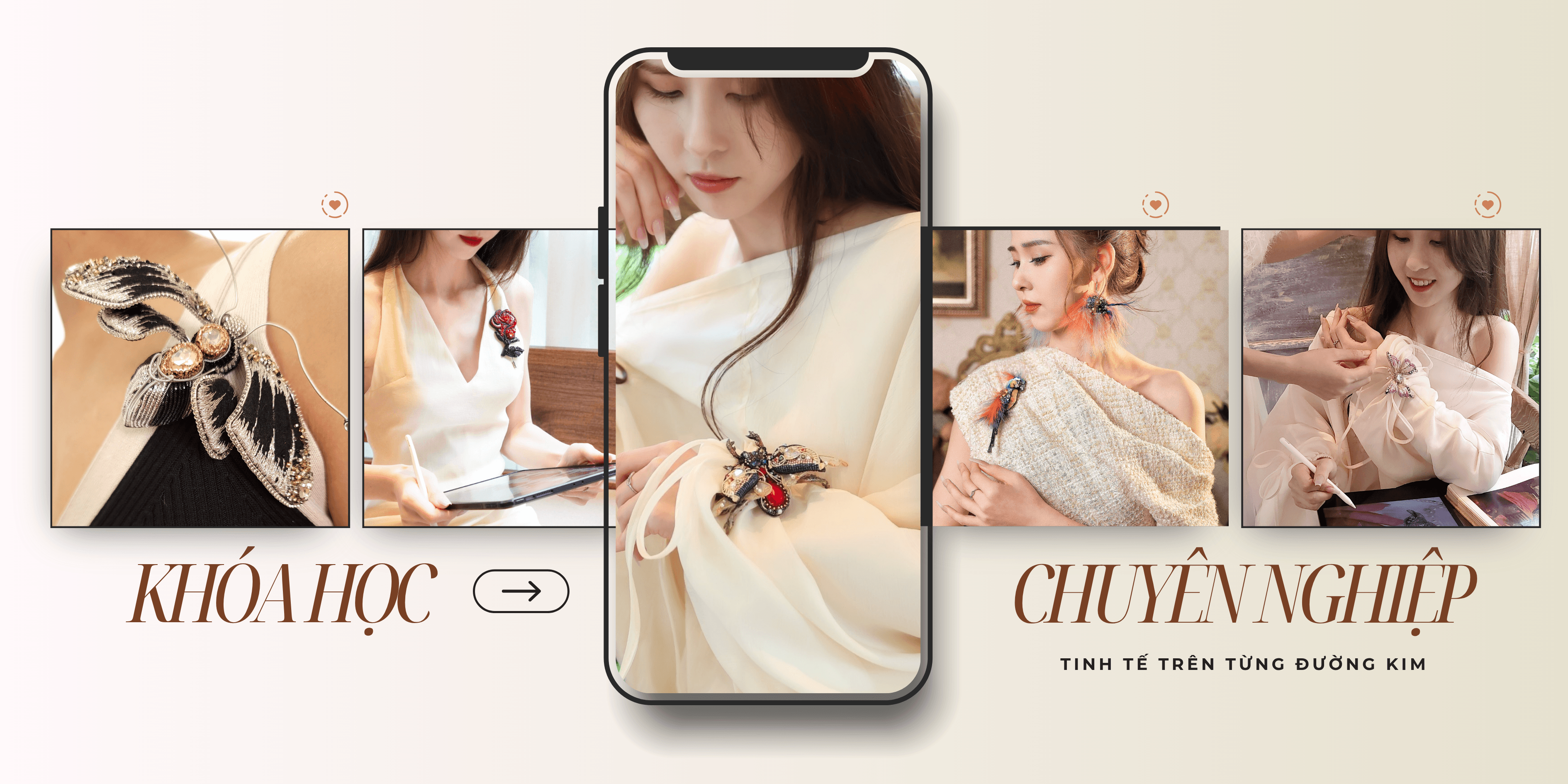 Khóa học đính kết đương đại chuyên nghiệp